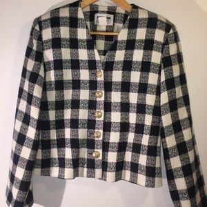 Vintage Lois Snyder Dani Max Plaid Blazer